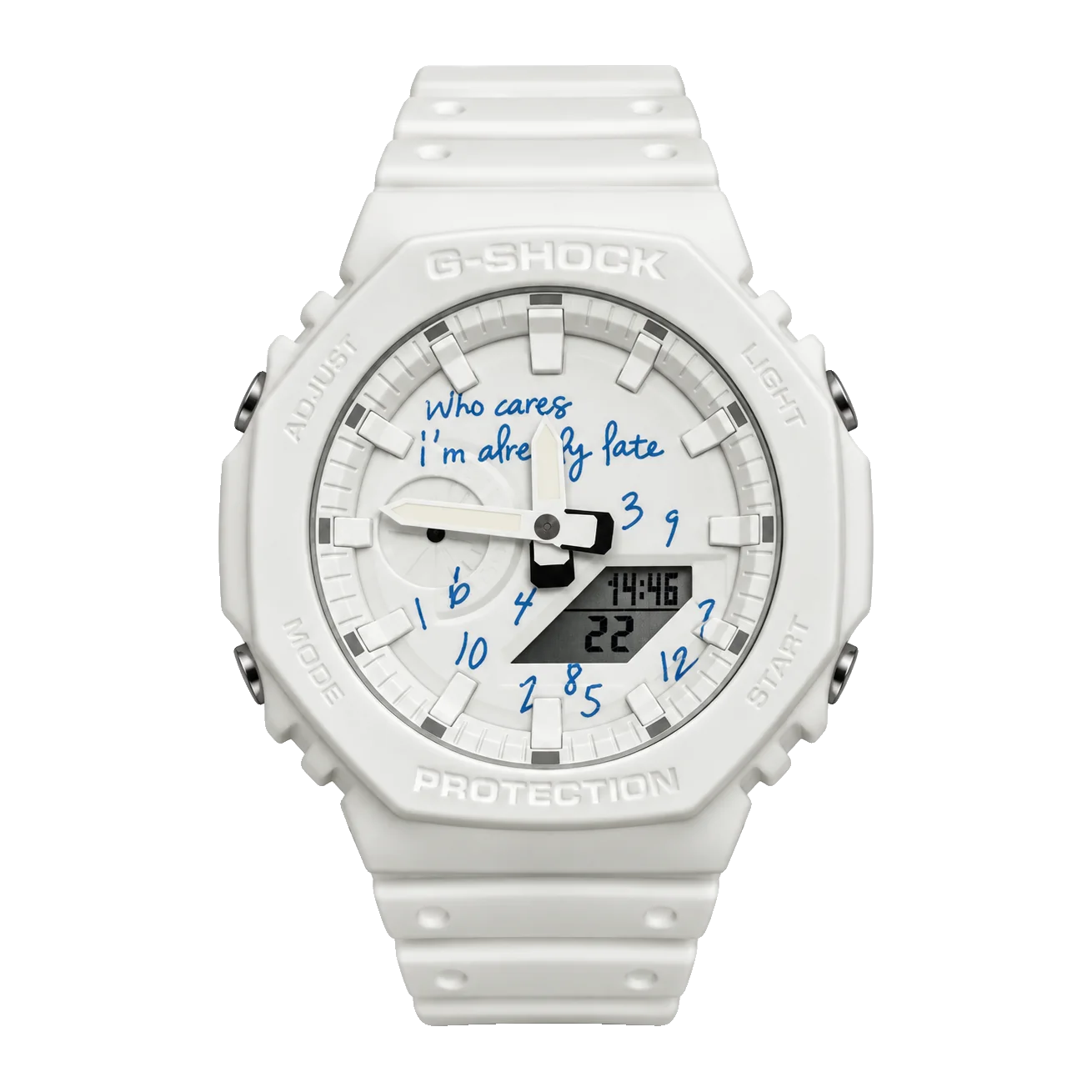 Who Cares GA-2100 — White & Blue