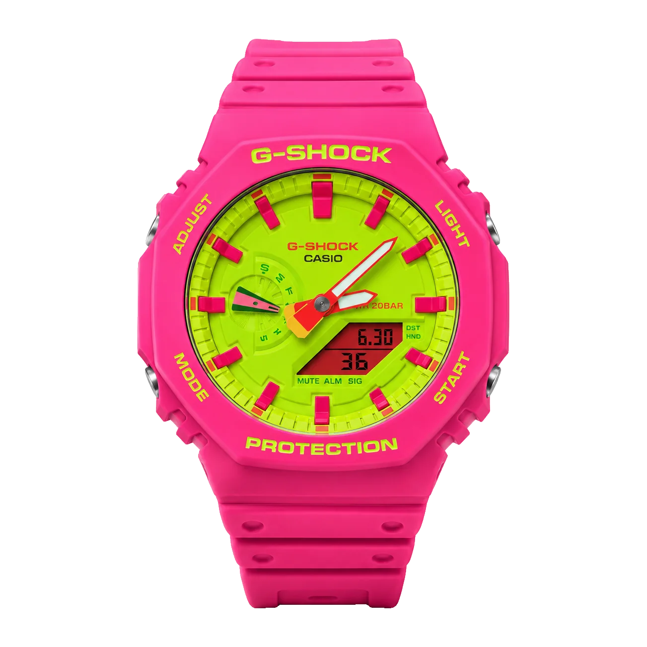 G-SHOCK GA-2100 — Pink & Green