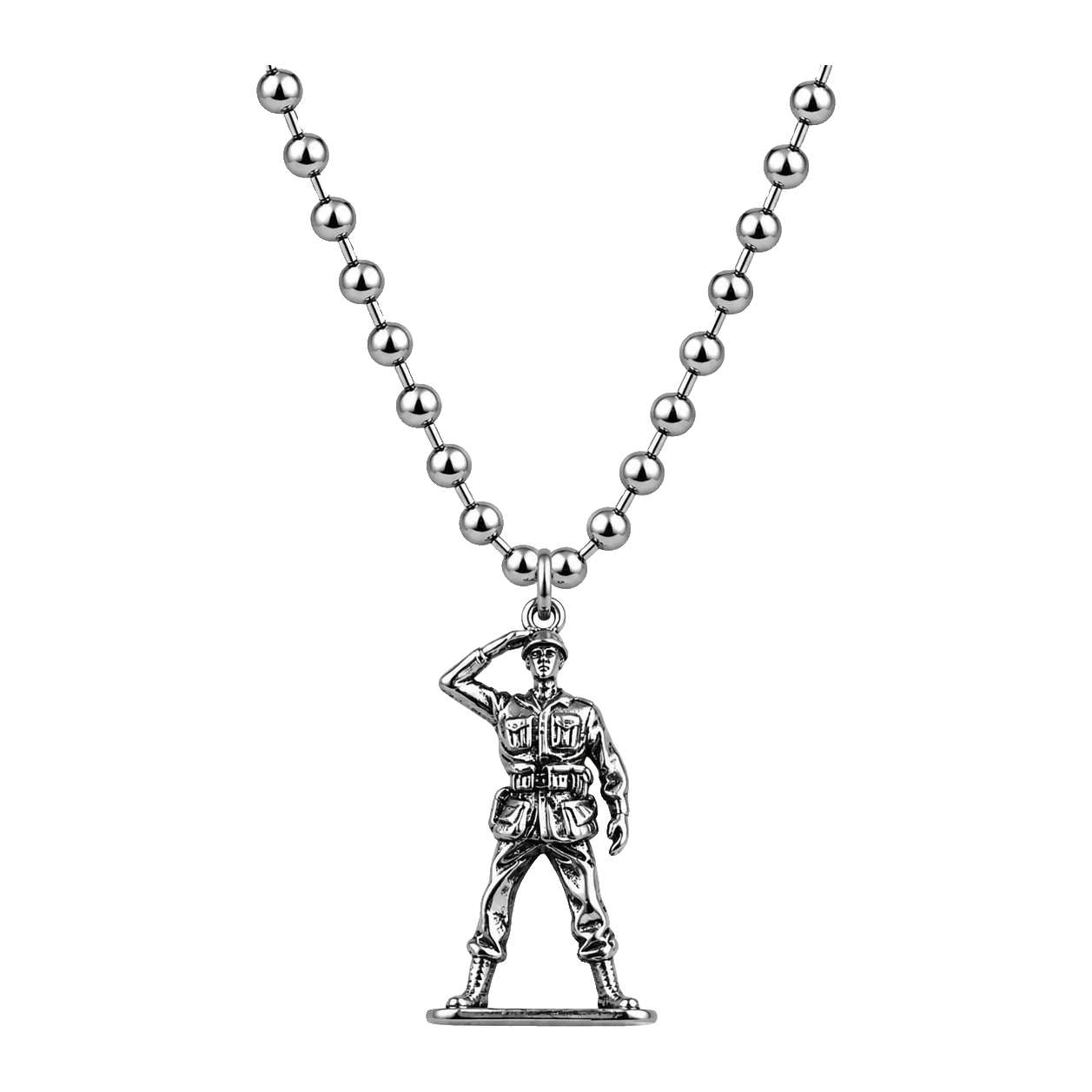 Salute Soldier Pendant Necklace