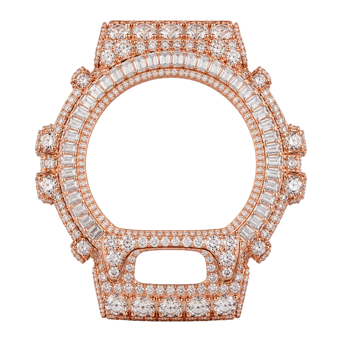 GW-6900 Moissanite Bezel — Rose Gold-Tone