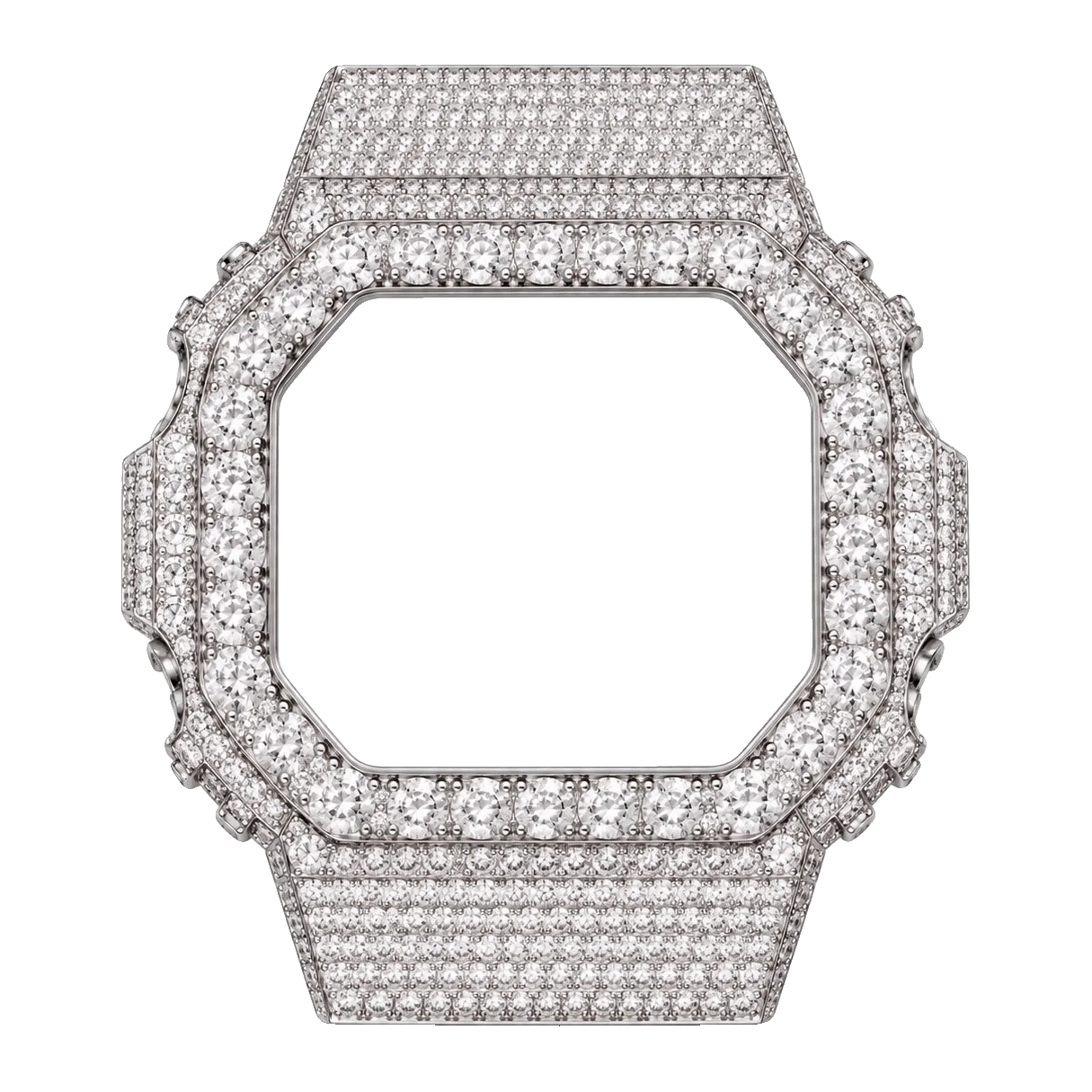 DW-5600 Classic Pavé Bezel — Silver-Tone