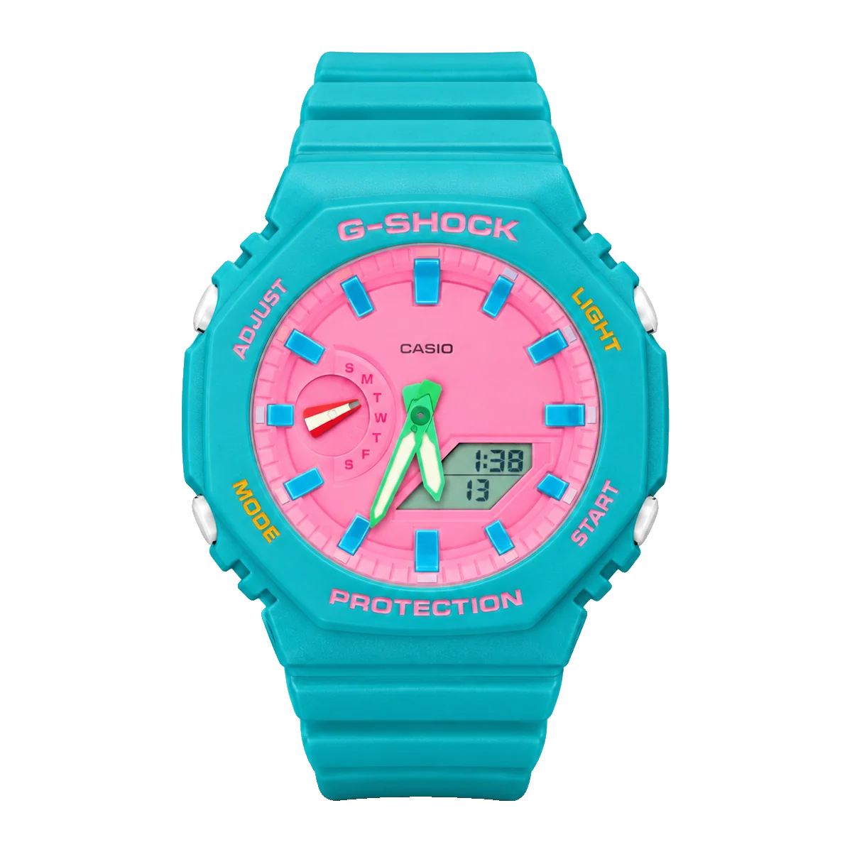 G-SHOCK GA-2100 — Wild Card (Teal & Pink)