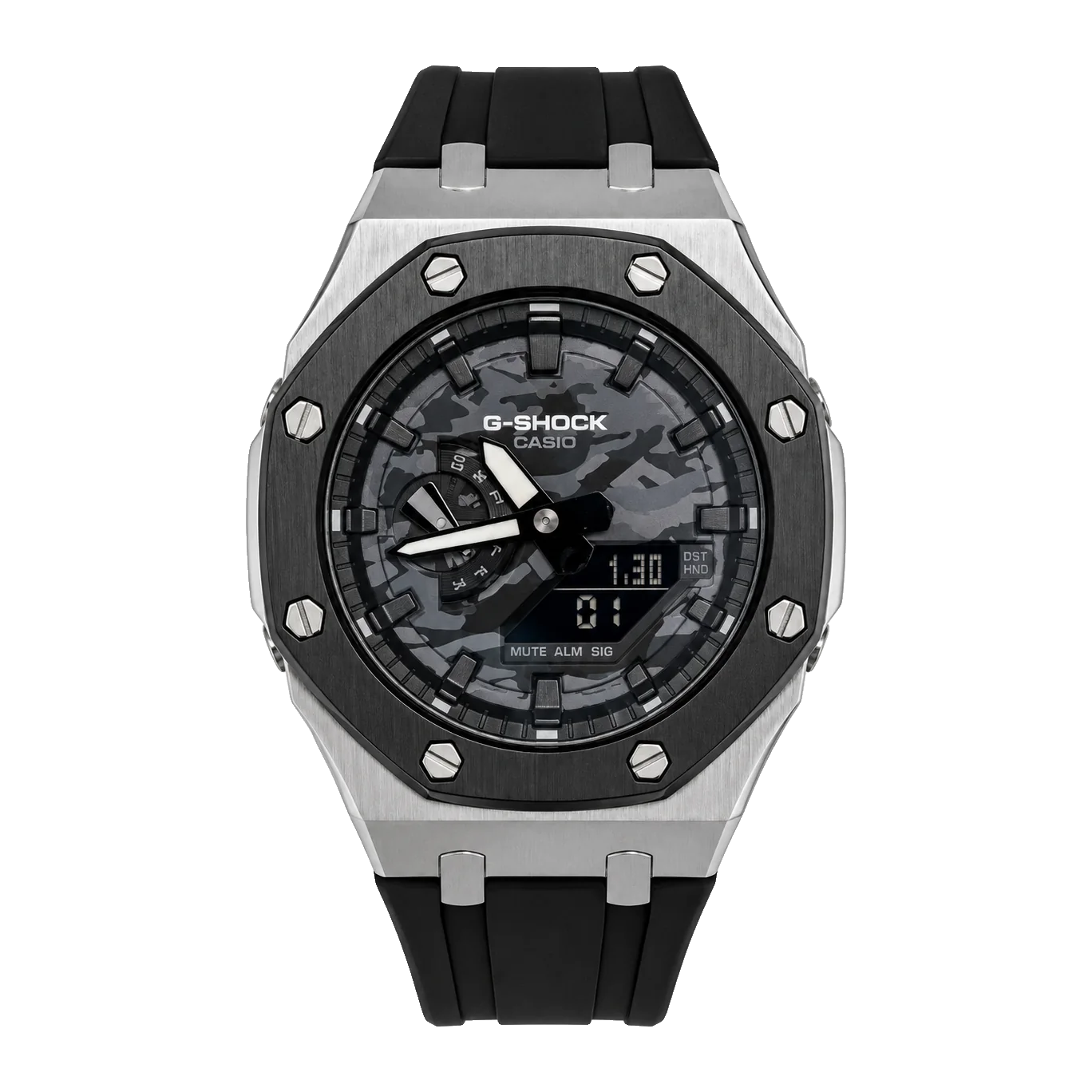 CasiOak GA-2100 — Gray Camo